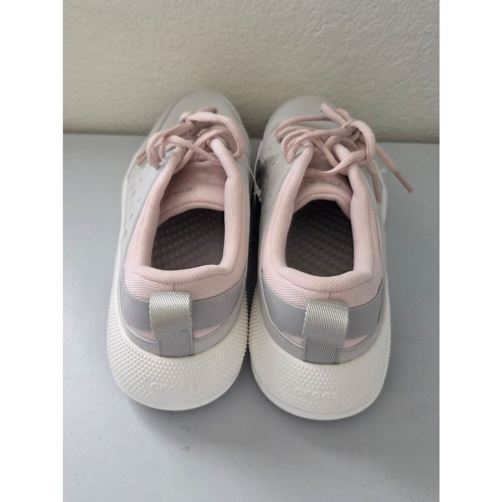 CROCS Women’s Athletic Sneakers in Light Pink and Light Gray - Picture 3 of 10